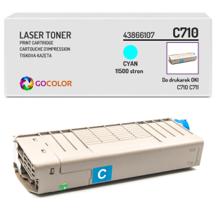 Toner do OKI C710 C711 n, dn, cdtn, dtn, dm, 43866107 Cyan zamiennik