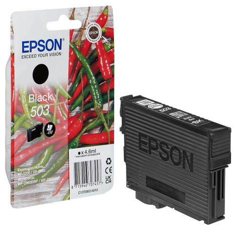 Epson oryginalny tusz 503 T09Q140 C13T09Q14010 XP-5200 XP-5205 WF-2960DWF WF2965DWF black 4.6ml