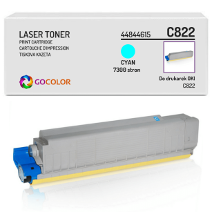 Toner do OKI C822 n, dn, cdtn, 44844615 Cyan zamiennik