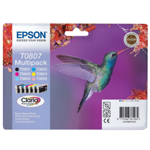 Epson oryginalny tusz T0807 C13T08074011 cyan / magenta / yellow / black / light cyan / light magenta