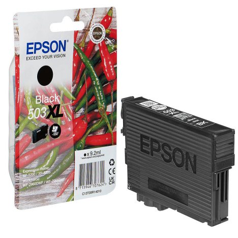 Epson oryginalny tusz 503XL T09R140 C13T09R14010 XP-5200 XP-5205 WF-2960DWF WF-2965DWF black 9.2ml