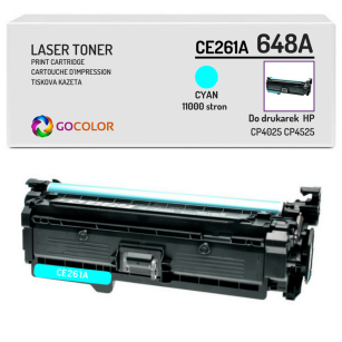 Toner do HP CE261A 648A CP4025 CP4525 Cyan Zamiennik