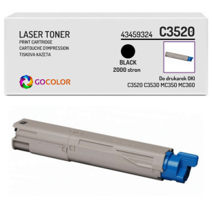 Toner do OKI C3520 C3530 MC350 MC360 mfp, 43459324 Black zamiennik