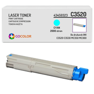 Toner do OKI C3520 C3530 MC350 MC360 mfp, 43459323 Cyan zamiennik