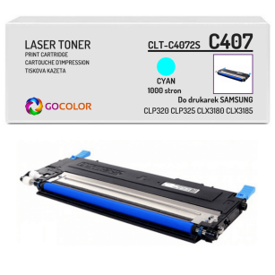 Toner do SAMSUNG CLP320 CLP325 CLX3185 CLTC4072S Cyan Zamiennik