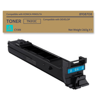 Toner do Konica Minolta TN312C Cyan Bizhub C300/C352; Develop Ineo + 300/351 12k