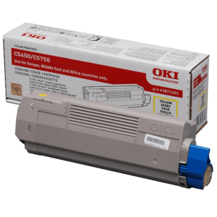 OKI oryginalny toner C5650 C5750 n, dn, 43872305 yellow