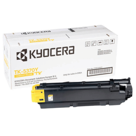 Kyocera oryginalny toner TK5370Y 1T02YJANL0 ECOSYS MA3500 cifx MA3500 cix PA3500 cx Yellow 5.0K