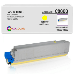 Toner do OKI C8600 C8800 n, dn, dm, cdtn, 43487709 Yellow zamiennik