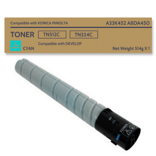 Toner do Konica Minolta TN512C TN324C Cyan Bizhub C258/C308 454e Develop Ineo +258