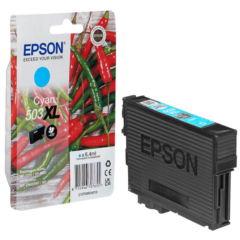 Epson oryginalny tusz 503XL T09R240 C13T09R24010 XP-5200 XP-5205 WF-2960DWF WF2965DWF cyan 6.4ml