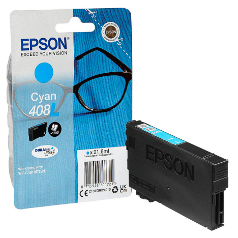 Epson oryginalny tusz 408L T09K240 C13T09K24010 WF-C4310DTWF WF-C4810DTWF cyan 21.6ml