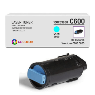 EOL Toner do XEROX C600 C605 106R03908 Cyan Zamiennik