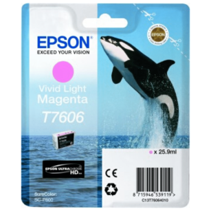 Epson oryginalny tusz T7606 C13T76064010 vivid light magenta