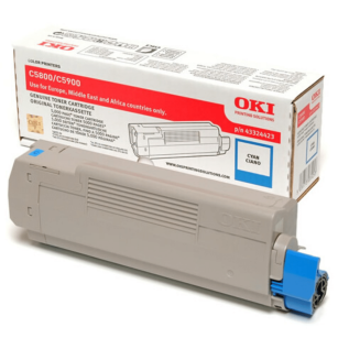 EOL OKI oryginalny toner C5500 C5550 C5800 C5900 n, dn, cdtn, mfp, 43324423 cyan