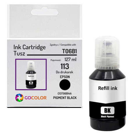 Tusz do EPSON 113 T06B1 C13T06B140 EcoTank ET-16150 ET-16600 ET-5150 Pigment Black 127 ml.