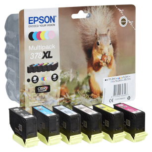 Epson oryginalny tusz 378XL T3798 C13T37984010 Expression Photo XP8500 XP8505 XP8600 3x9,3/2x9,3/11,2ml 6-pak