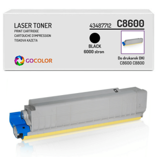 Toner do OKI C8600 C8800 n, dn, dm, cdtn, 43487712 Black zamiennik