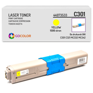 Toner do OKI C301 C321 MC332 MC342 dn, dnw, 44973533 Yellow zamiennik