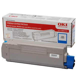 OKI oryginalny toner C5850 C5950 MC560 n, dn, cdtn, mfp, 43865723 cyan