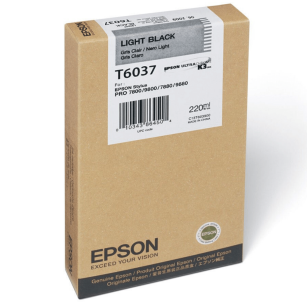 Epson oryginalny tusz T6037 C13T603700 light black