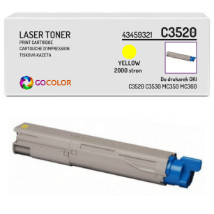 Toner do OKI C3520 C3530 MC350 MC360 mfp, 43459321 Yellow zamiennik