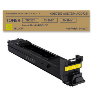 Toner do Konica Minolta TN213Y TN214Y TN314Y Yellow Bizhub C200 Develop Ineo 203+