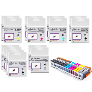 Tusz do CANON PGI550XL CLI551XL 14-pak black pigment / black / cyan / magenta / yellow / grey zamiennik Multibox