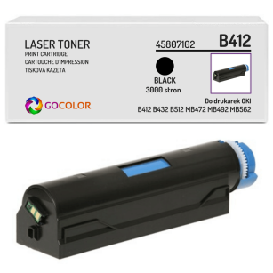 Toner do OKI B412 B432 B512 MB472 MB492 MB562 dn, dnw, 45807102 zamiennik