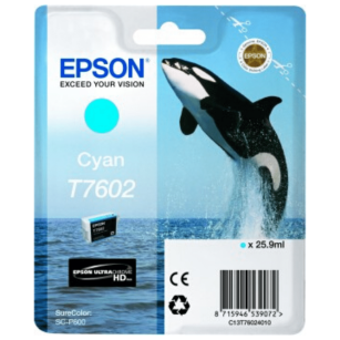 Epson oryginalny tusz T7602 C13T76024010 cyan