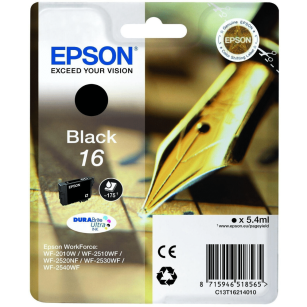 Epson oryginalny tusz 16 T1621 C13T16214012 black