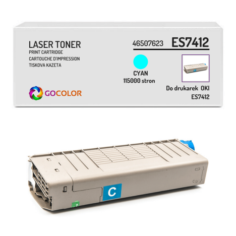 Toner do OKI ES7412 46507623 Cyan Zamiennik