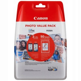 Canon oryginalny tusz PG545XL + CL546XL + 50 x papier 8286B006 black + color 2-pak