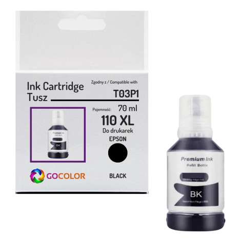 Tusz do EPSON 110 XL T03P1 C13T03P14A M3180 M3170 M3140 M2170 black Zamiennik 120ml