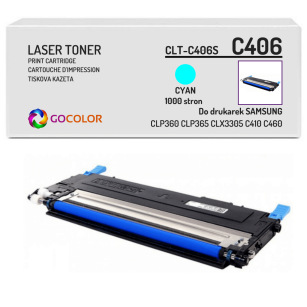 Toner do SAMSUNG CLP360 CLX3305 CLTC406S Cyan Zamiennik