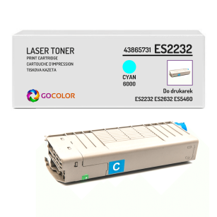 EOL Toner do OKI ES2232 ES2632 ES5460 43865731 Cyan Zamiennik