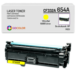 Toner do HP CF332A 654A M651 Yellow Zamiennik