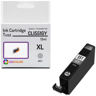 Tusz do CANON CLI551GY XL 6447B001 Grey 100 % nowy zamiennik