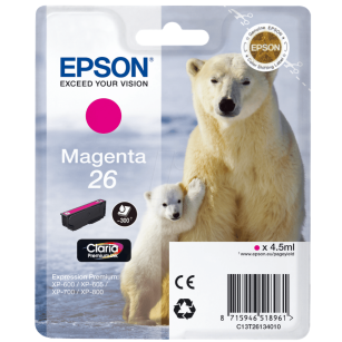 EOL Epson oryginalny tusz 26 T2613 C13T26134012 magenta