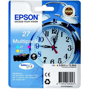 Epson oryginalny tusz 27 T2705 C13T27054012 cyan / magenta / yellow