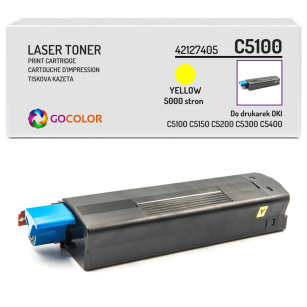 Toner do OKI C5100 C5150 C5200 C5300 C5400 n, tn, 42127405 Yellow zamiennik