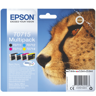 Epson oryginalny tusz T0715 C13T07154012 cyan / magenta / yellow / black