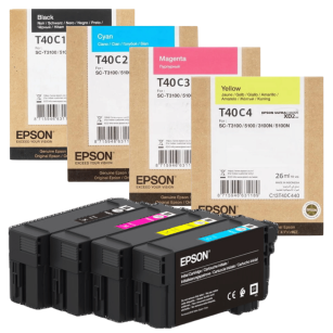 Epson oryginalny tusz T40C1 T40C2 T40C3 T40C4 4-pak cyan / magenta / yellow / black