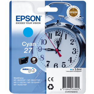 Epson oryginalny tusz 27 T2702 C13T27024012 cyan