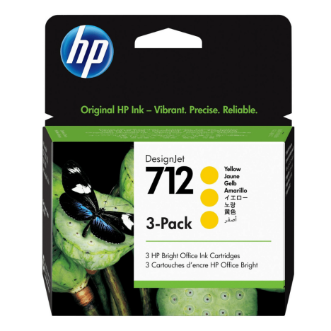 HP oryginalny Tusz 3ED79A 712 3 x yellow