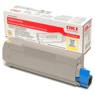 EOL OKI oryginalny toner C5500 C5550 C5800 C5900 n, dn, cdtn, mfp, 43324421 yellow