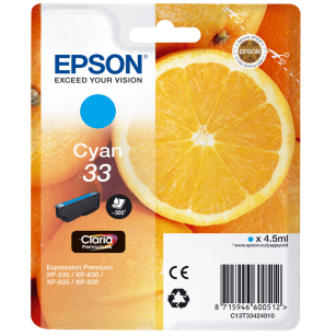 Epson oryginalny tusz 33 T3342 C13T33424012 cyan