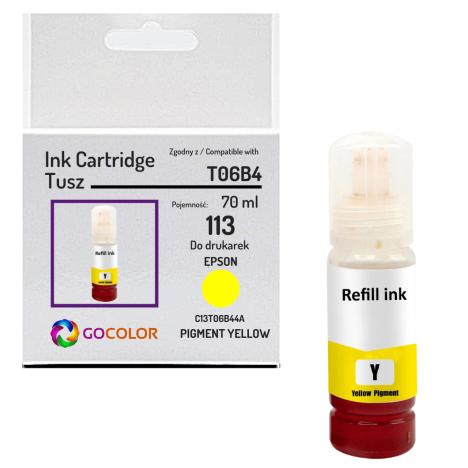 Tusz do EPSON 113 T06B4 C13T06B440 EcoTank ET-16150 ET-16600 ET-5150 Pigment Yellow 70 ml.