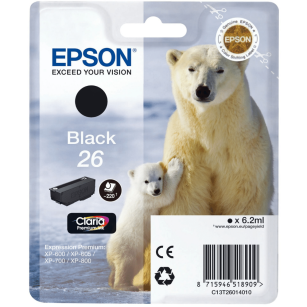 Epson oryginalny tusz 26 T2601 C13T26014012 black