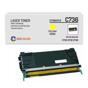 Toner do LEXMARK C736 C736H1YG C736H2YG Yellow Zamiennik